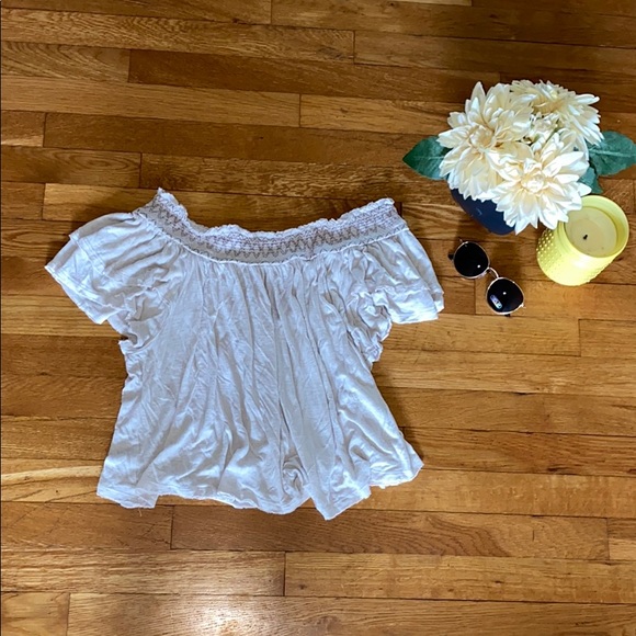 Cream Off Shoulder Ruffled Top - Picture 3 of 7